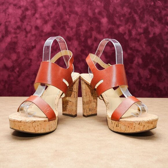 Naturalizer Women Marla Brown Leather Wide Fit Summer Slingback Sandals sz 9.5 - Picture 2 of 8